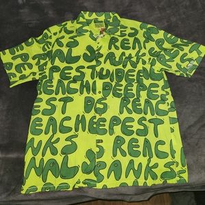 Mens Lime button up shirt